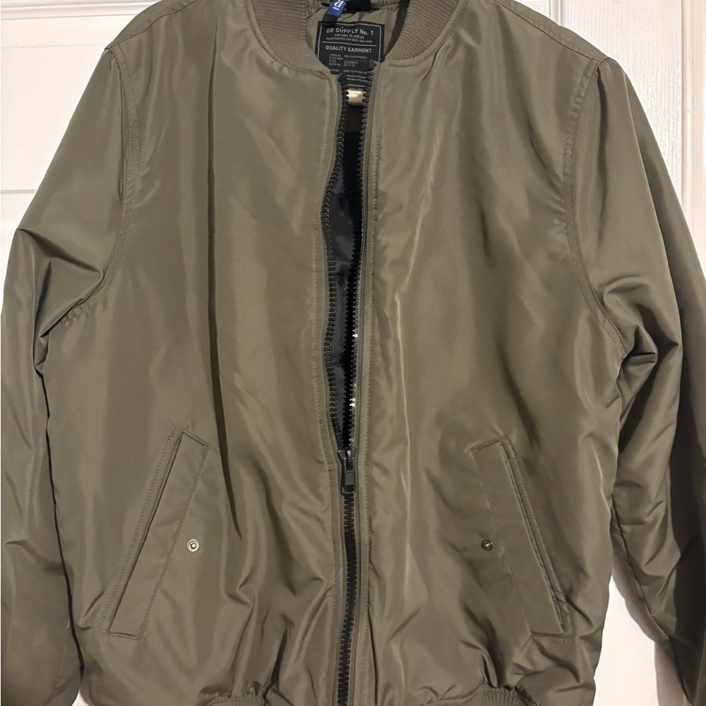 H&M Khaki Bomber Jacket for Men
